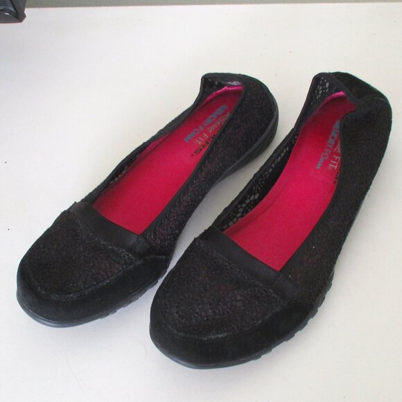 Sketchers Relaxed Fit Memory Foam Womens Black Lace Flat Loafer NWOB - Size 7M - Picture 6 of 8
